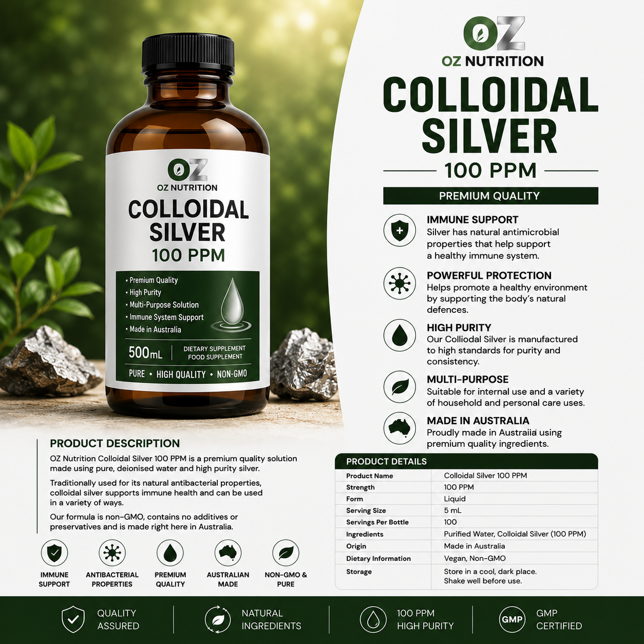Colloidal Silver 100 PPM