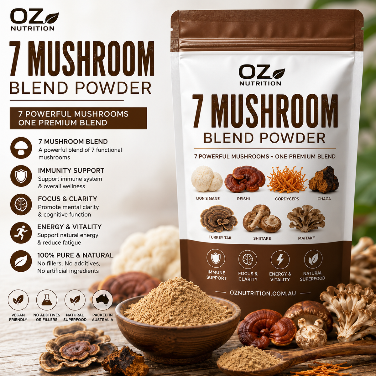 7 Mushroom Blend Powder