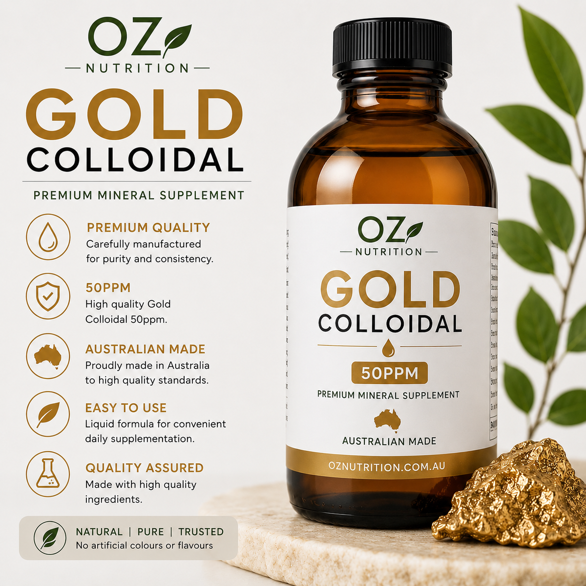 Colloidal Gold Solution 50 ppm