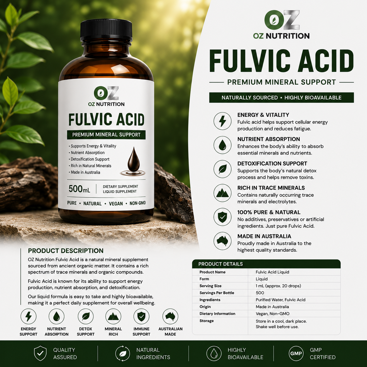 Premium Fulvic Acid Liquid