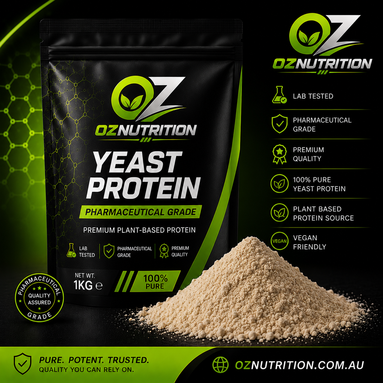 Yeast Protein Powder | High-Quality Plant-Based Protein | Vegan | Non-GMO