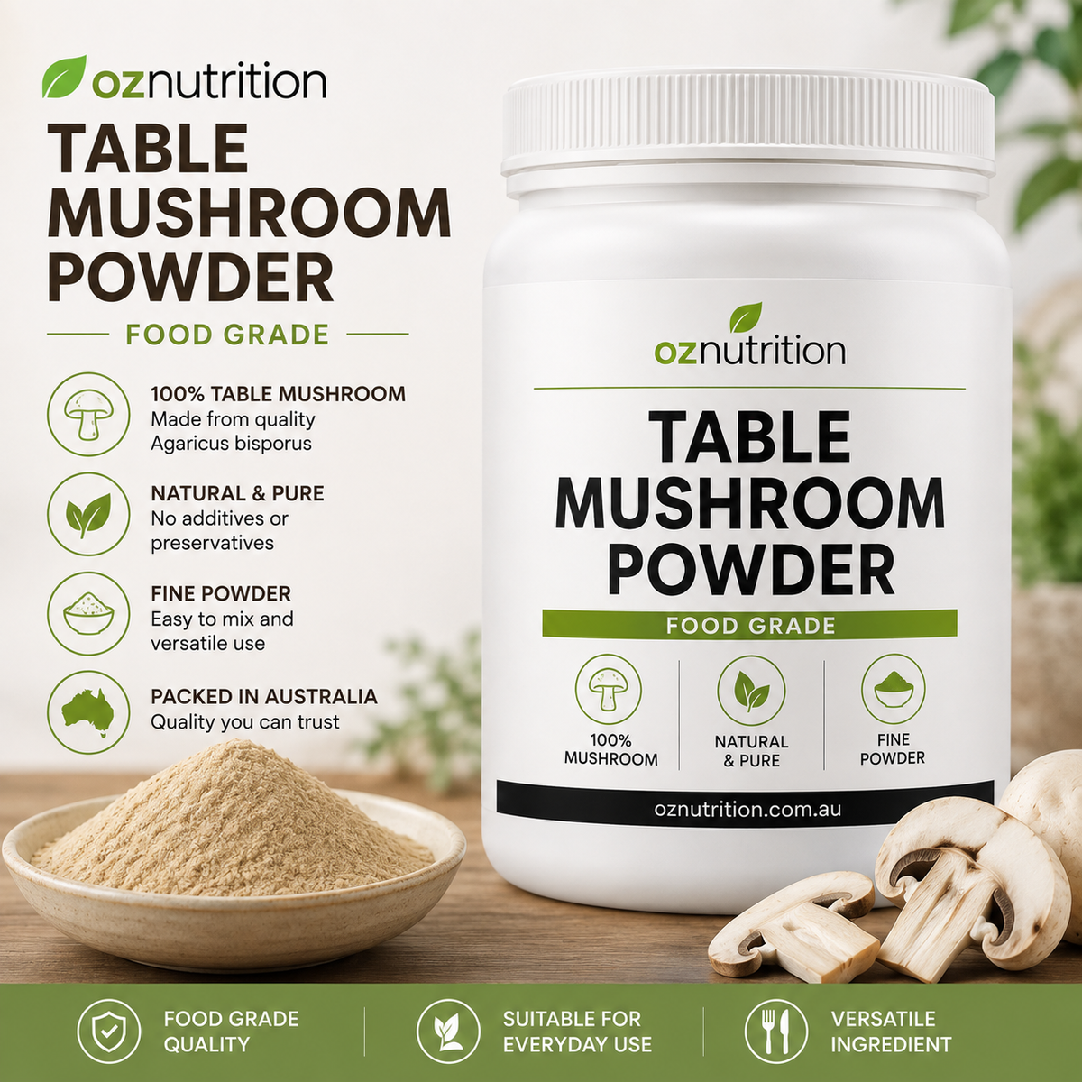 Table Mushroom Powder (Agaricus bisporus)